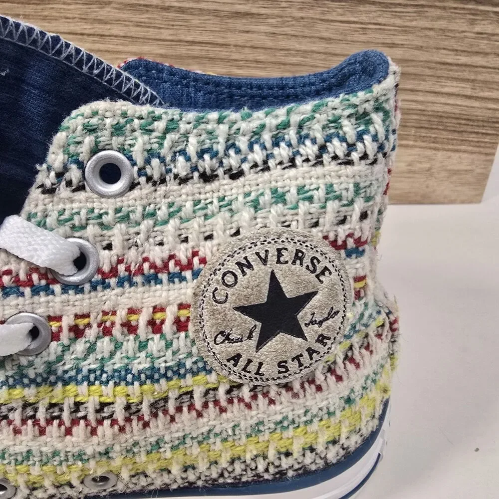 Converse Chuck Taylor All Star Knit High Top Sneakers Youth Size 4 Shoes 346956F